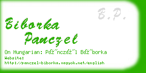 biborka panczel business card
